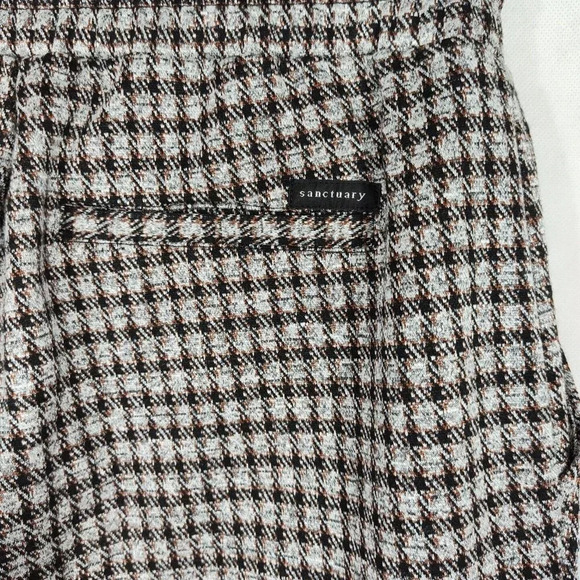 Sanctuary Pants Pull On Skinny Tapered Leg Women Size XS Black Brown Gray Plaid - Picture 7 of 10
